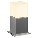 Luminaria de pie para exteriores SQUARE POLE 30 pequeño E27 IP44, acero inoxidable regulable