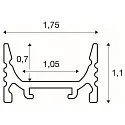 SLV Perfil de montaje GRAZIA 10 plano, blanco