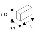 SLV GRAZIA 10 Recessed profile Endcaps, 2 items, alu