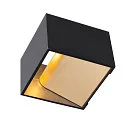 SLV Luminaria de pared LOGS IN DTW Arriba-Abajo, pequeño, Dim-To-Warm, indirecta IP20, negro regulable