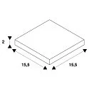 SLV Celosía antideslumbramiento SUPROS 4 veces, ajustable, blanco