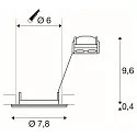SLV Luminaria empotrable para techos PIKA QPAR51 rígido GU10, blanco 