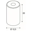 SLV Pantalla FENDA Ø 12.5CM / 20CM pequeño, cilíndrico, lang, color humo