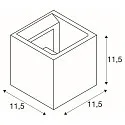SLV SOLID CUBE Wall luminaire, QT14, grey