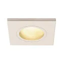 Outdoor Ceiling recessed luminaire DOLIX OUT, GU10, QPAR51, IP65, Ø 68mm, square, white