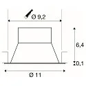 SLV Luminaria empotrable AKALO D83 DL IP20, blanco regulable 9W 850lm 3000/4200/5700K 90° 90° CRI >80