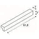 SLV LED Wall luminaire / Mirror luminaire L-LINE 60, 10W 3000K 820lm 120°, IP44, white