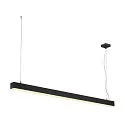 LED Pendant luminaire Q-LINE PD DALI Single, length 142cm, 47W 3000K 3700lm 120°, black