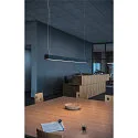 SLV LED Pendant luminaire Q-LINE PD DALI Single, length 142cm, 47W 3000K 3700lm 120°, black