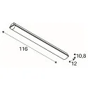 SLV LED Outdoor Wall and Ceiling luminaire IMPERVA 120, IP66 IK08, 40W 120°, 3000K 4200lm, grey