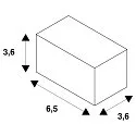 SLV Accessories for 3-Phase surface track S-TRACK Feed-In, L-version, traffic white RAL 9016