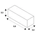 SLV Straight coupler with feed-in option for S-TRACK 3-Phase high-voltage track, 16A max., traffic white RAL 9016