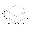 SLV L-Coupler for S-TRACK 3-Phase high-voltage track, Earth inside, traffic white RAL 9016