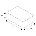 SLV T-Connector for S-TRACK 3-Phase high-voltage track, Earth right, traffic white RAL 9016