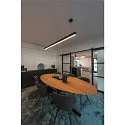 SLV LED Pendant luminaire GLENOS, 200cm, UGR, 103W 3000K, black matt