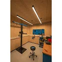 SLV LED Pendant luminaire GLENOS, 200cm, UGR, 103W 4000K, black matt