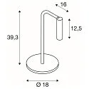 Luminaria de mesa KARPO TL ajustable, con regulador táctil IP20, blanco regulable