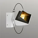 LED Wall luminaire MERADO FLOOD WL, TRIAC dimmable, rotatable and swiveling, 40W 115°, 3000K 3000lm, white