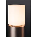 Luminaria para balizas ROX ACRYL POLE 60 cilíndrico, con difusor E27 IP44, acero inoxidable regulable
