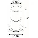 Luminaria para balizas ROX ACRYL POLE 60 cilíndrico, con difusor E27 IP44, acero inoxidable regulable