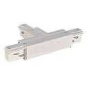 Conector en T trifásico EUTRAC tierra a la izquierda, tierra adentro, blanco