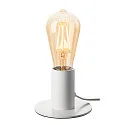 SLV Luminaria de mesa FITU TL con interruptor E27 IP20, blanco 
