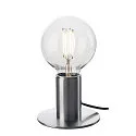 SLV Luminaria de mesa FITU TL con interruptor E27 IP20, aluminio cepillado 