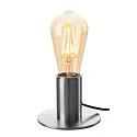 SLV Luminaria de mesa FITU TL con interruptor E27 IP20, aluminio cepillado 