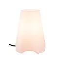 SLV Lámpara de mesa para exteriores KIROCONE TL E27 IP44, blanco regulable
