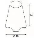 SLV Lámpara de mesa para exteriores KIROCONE TL E27 IP44, blanco regulable