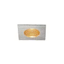 SLV Luminaria de techo para exteriores PATTA-I SQUARE DTW angular, rígido, Dim-To-Warm IP65, aluminio cepillado regulable