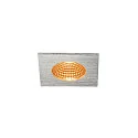 SLV Luminaria de techo para exteriores PATTA-I SQUARE DTW angular, rígido, Dim-To-Warm IP65, aluminio cepillado regulable