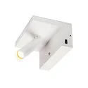 SLV Luminaria de pared KARPO BEDSIDE con conexión USB IP 20, blanco regulable