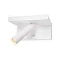 SLV Luminaria de pared KARPO BEDSIDE con conexión USB IP 20, blanco regulable