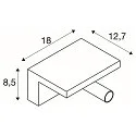SLV Luminaria de pared KARPO BEDSIDE con conexión USB IP 20, blanco regulable