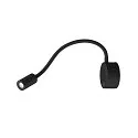 Luminaria de exposición DIO FLEX PLATE con interruptor, con brazo flexible IP 20, negro