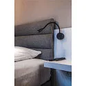 SLV Premium LED Displaylamp DIO FLEX PLATE, with flex arm and switch, 1.9W 45°, 4000K 70lm, black