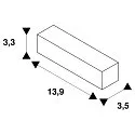 DALI controllable Feed-In for S-TRACK, Earth right, black