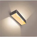 SLV Luminaria de pared LOGS IN L Arriba-Abajo, indirecta IP20, aluminio, plomo oscuro regulable