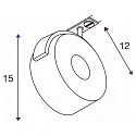 SLV Foco monofásico KALU TRACK LED PHASE incl. adaptador monofásico, con fuente de alimentación, giro cardánico IP20
