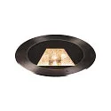 SLV Luminaria empotrable en suelo DASAR 270 LED redondo, asimétrico, pasable IP65 / IP67, acero inoxidable 