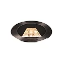 SLV Luminaria empotrable en suelo DASAR 270 LED redondo, asimétrico, pasable IP65 / IP67, acero inoxidable 