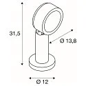 SLV LED Outdoor luminaire ESKINA 30 POLE LED Floor lamp, 14,5W, 95°, 3000/4000K, 1000lm, IP65, dimmable, anthracite