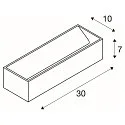 SLV Luminaria de pared LOGS IN L DTW Arriba-Abajo, Dim-To-Warm, indirecta IP20, blanco regulable