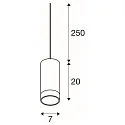 Luminaria colgante ASTINA abajo, cilíndrico, con difusor GU10 IP20, blanco regulable