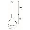 Luminaria colgante PHELIA 275 E27, negro