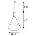 SLV Luminaria colgante PHELIA 280 E27, dorado, negro