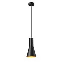 Luminaria colgante PHELIA 130 PD pequeño E27 IP20, dorado, negro regulable