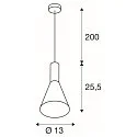 Luminaria colgante PHELIA 130 PD pequeño E27 IP20