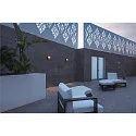 SLV LED Outdoor wall luminaire FLATT SENSOR LED, 16W, 3000/4000K, 600lm, IP54, anthracite/brown